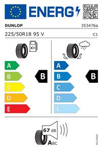 Efficiency label - DUNLOP, SP SPORT MAXX 050 225/50R18