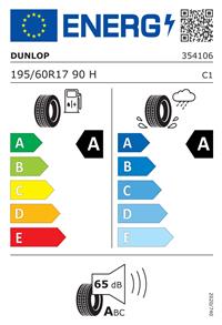 Efficiency label - DUNLOP, ENASAVE EC350+ 195/60R17