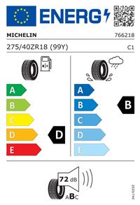 Efficiency label - MICHELIN, PILOT SUPER SPORT * 275/40ZR18